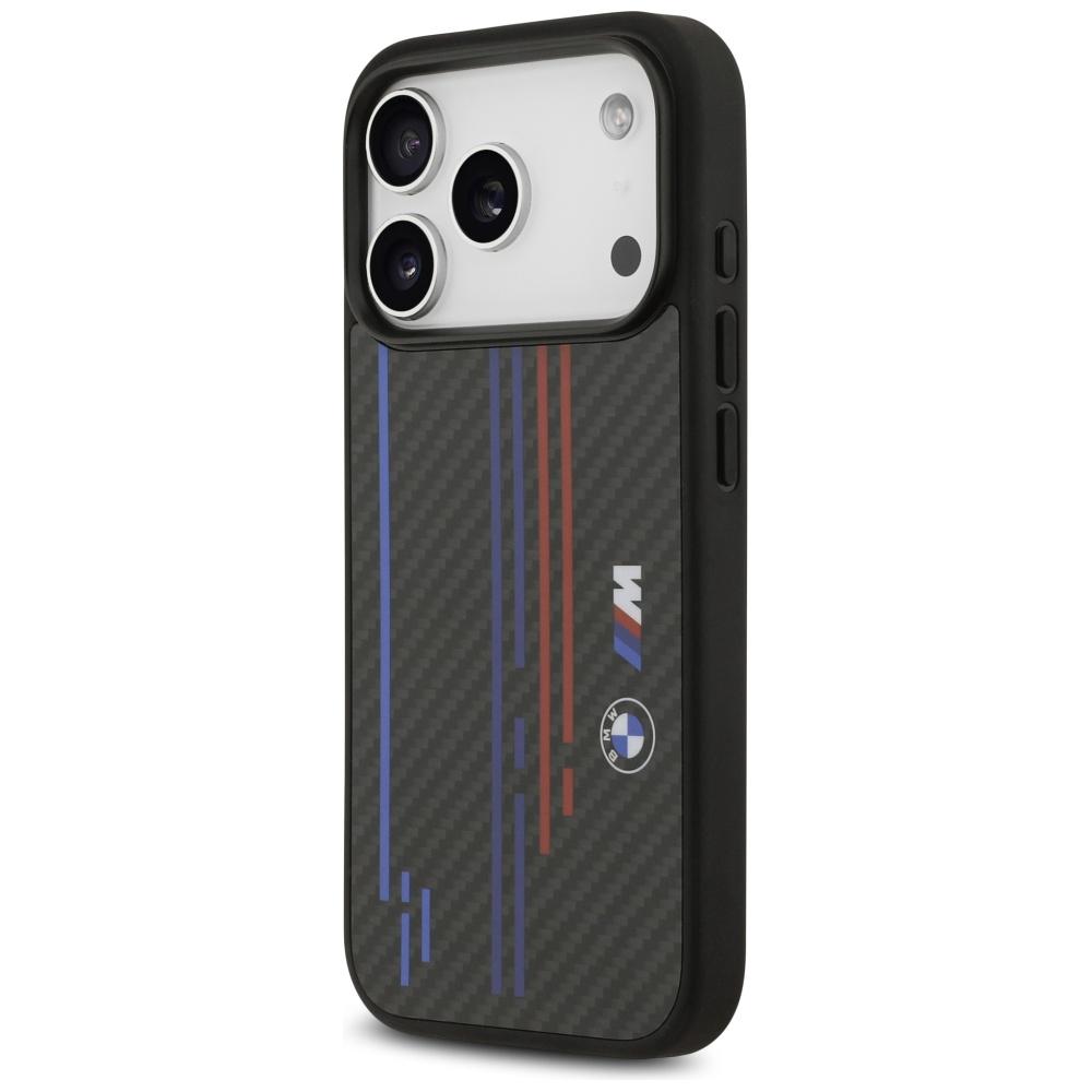 BMW M Kevlar Linien & Logo MagSafe Hülle für iPhone 17 Pro Schwarz