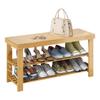 Simple Bamboo Shoe Cabinet Multi-layer Shoes Shelf Shoe Rack Household Dormitory Dustproof Shoe Shelf Flower Stands Stools