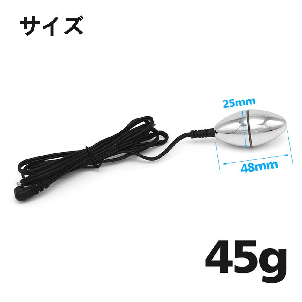 Electric Sex Anal Plug Stainless Steel Electric Shock Anal Plug Anal Torture Unisex Sex Toy (A Suit)