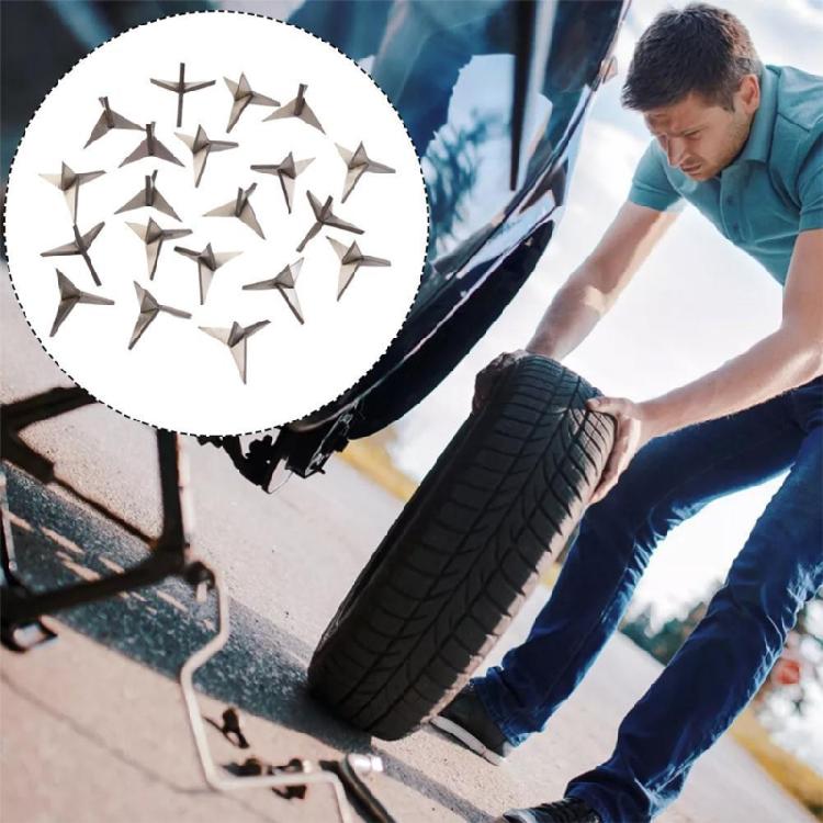 Pinchos de Acero al Carbono Ocultables No Robo Clavos Perforadores de Neumáticos Pinchos Fuertes Resistentes a la Corrosión Fijación Rápida para Coche y Bicicletas