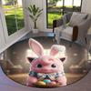 Easter Pokemon Round Area Rug,Carpet Rug for Living Room Bedroom Sofa Playroom Decor,Non slip Floor Mat