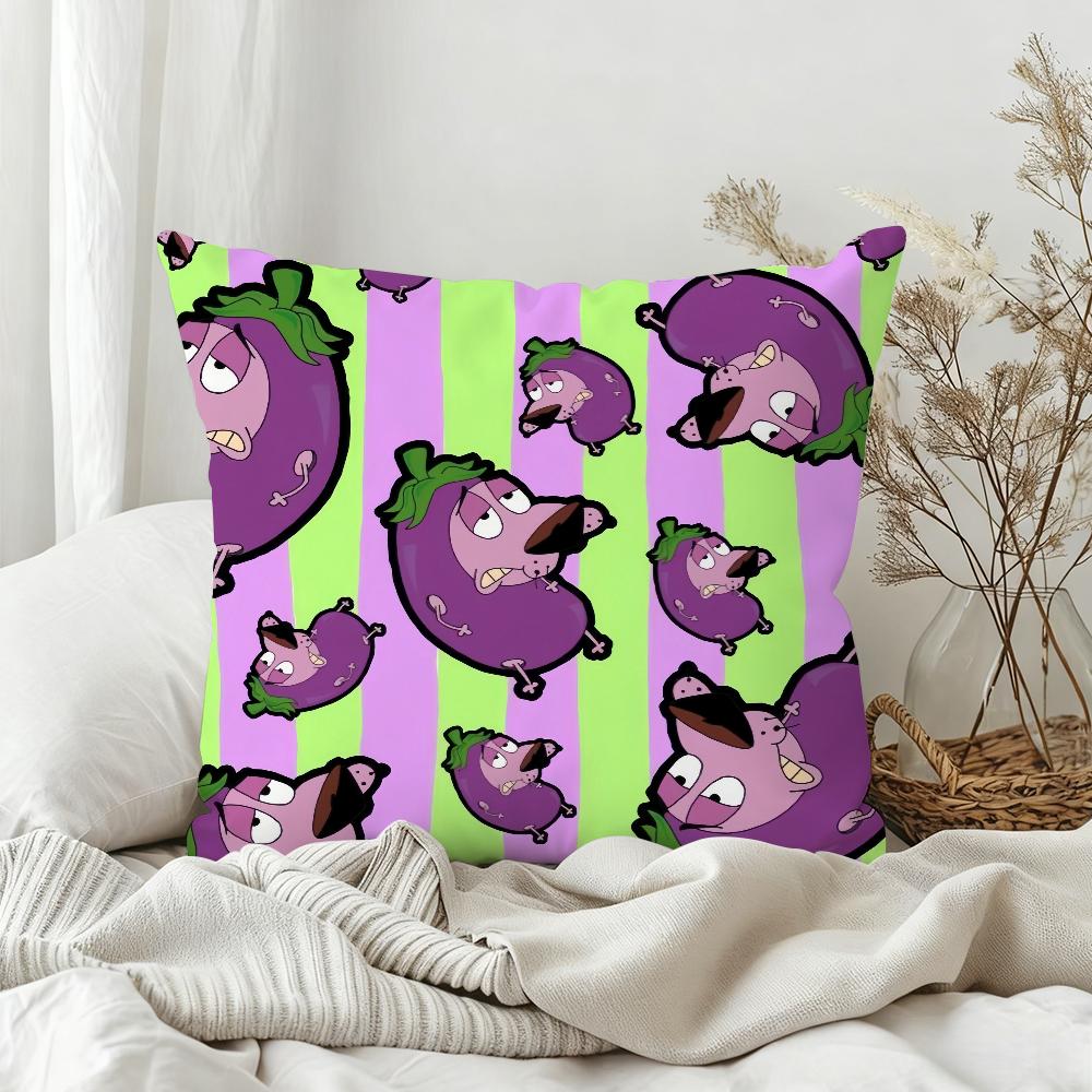 C-Courages The Cartoon C-Cowardlys Dog Pillow Case Sofa Living Room Bedroom Headboard Backrest Square Cushion Nap Time