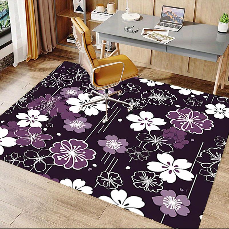1 Peça Tapete de Chão Antiderrapante com Padrão Floral, adequado para Escritório, quarto e salas de brincar. Também pode ser usado como capa para apoio de pés de sofá - T32