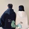 Fashion Cute Men's Rock Ni Shirt Dinosaur Long Printed Hoodie Sweatshirt Hoodie Fashion Casual Harajuku Cartoon Couple Hoodie