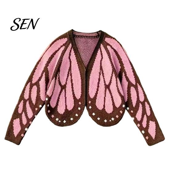 Costume di Halloween Maglieria Estetica Shawl Cardigan a Maglia Farfalla, Poncho a Manica Pipistrello Aperto Davanti Abbigliamento Artistico per Festival per Donne Mantellina,