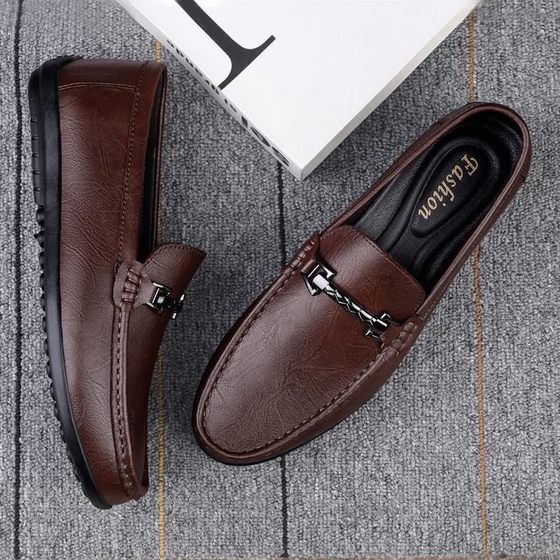 Loafers Men Casual Genuine Leather Shoes Slip On Fashion Italian Moccasins Man Luxury Designer Brand Loafer Upscale Men'S Shoes