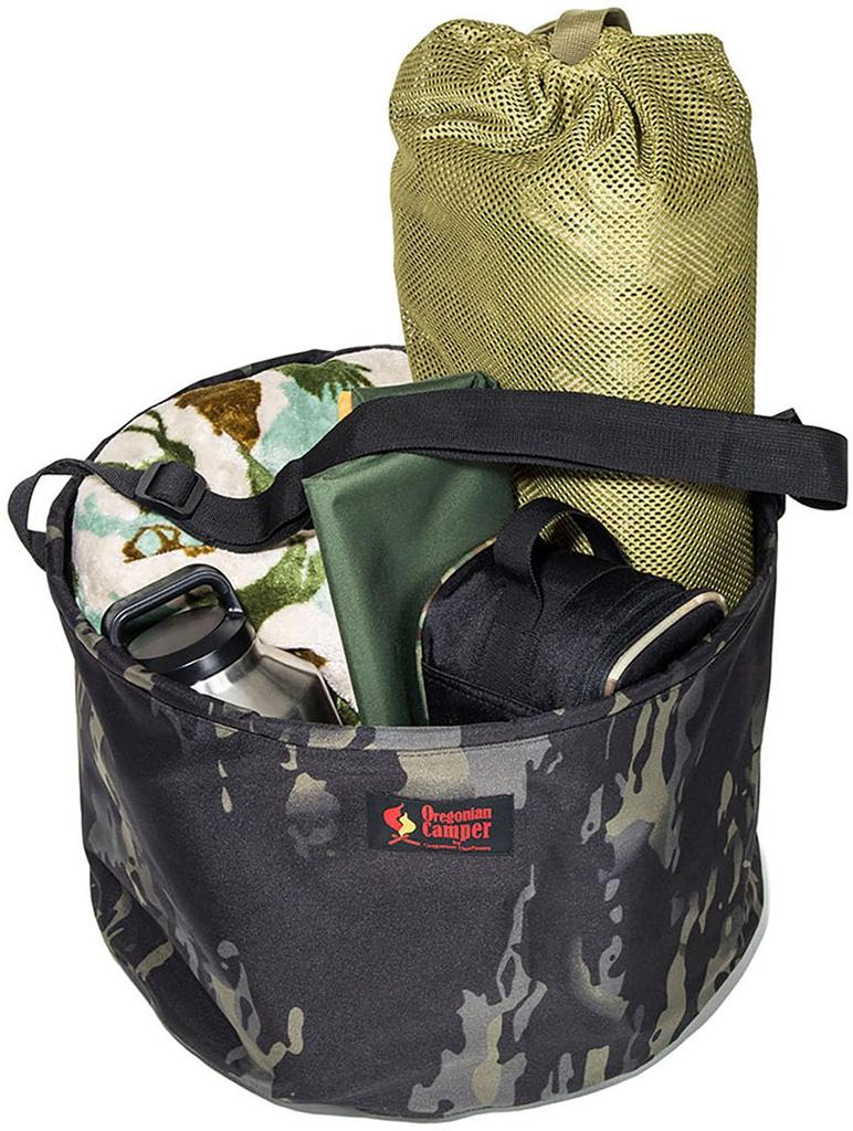 Oregonian Camper Tiny Camp Bucket, Black Camo, OCB2034BC