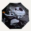Jack Skellington, Nightmare Before Christmas Automatisches Öffnungs- und Schließschirm - 8-Rippen FaltDesign, Leicht und Tragbar, Geeignet