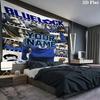 Blue Lock Soccer Custom Name Wall Tapestry Aesthetic Wall Hanging Printed Fabric Blanket Decorative Tapestries For Bedroom Living Room Home Decor