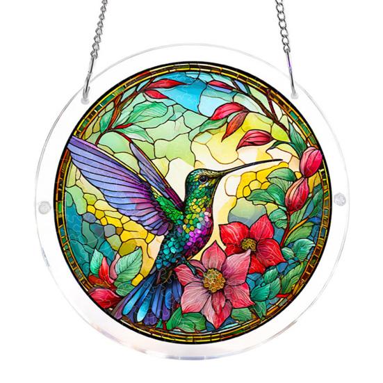 Acryl Puzzle Sonnenfänger, Buntglas-Stil Fensterhänge-Dekoration, Farbenfrohes DIY Sonnenfänger-Set für Haus, Garten, Terrasse, Geschenk für Mama Frauen