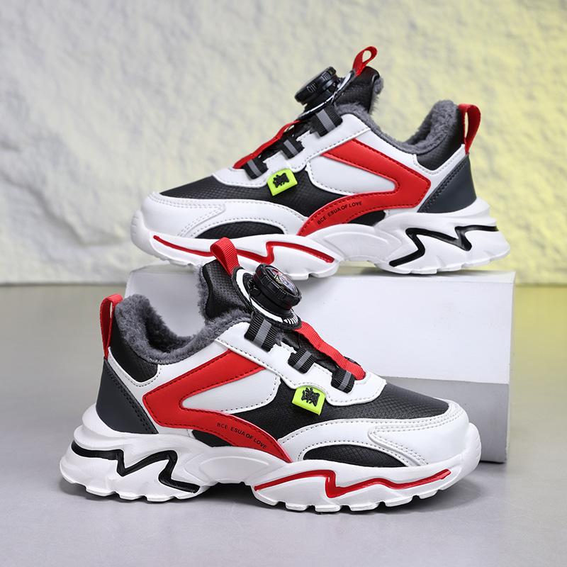 2025 new dad shoes rotating buckle breathable mesh non-slip running shoes middle age tide