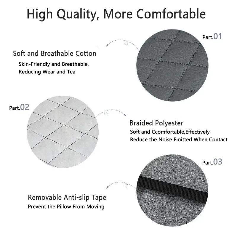 Ultralight Inflatable Camping Travel Pillow with Soft Washable Cover - Ergonomic Inflating Pillows for Neck & Lumbar Support