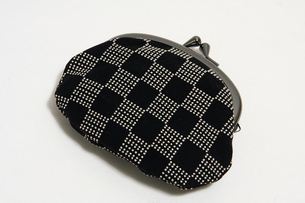 Hasegawa Coin Handcrafted by Kyoto Made in Checkered Pattern Inden-style Purse, Artisans, Japan,