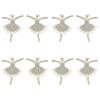 Golden Dancer Figure Earrings For Women Daily Wear Craftsmanship 0.67x0.51 Inches 4 Pairs