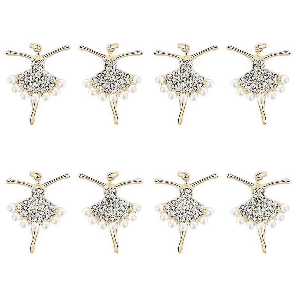 Golden Dancer Figure Earrings For Women Daily Wear Craftsmanship 0.67x0.51 Inches 4 Pairs