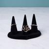 Organizer Jewelry Display Rack Velvet Ring Display Stand Jewelry Props Rings Display Holder  Women