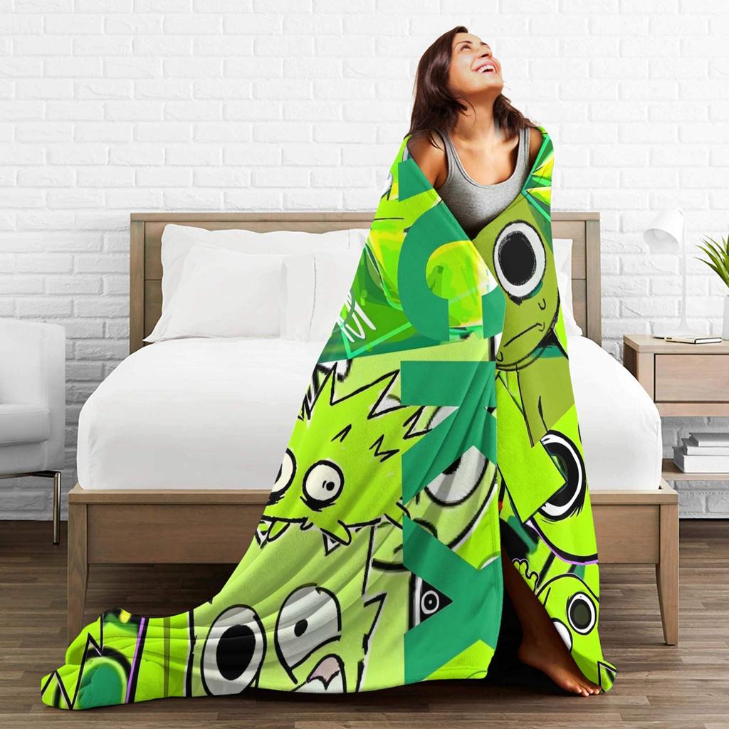 Sprunki Game Cartoon Blanket Quality Soft Warm Throw Blanket Winter Travel Bedroom Fluffy Bedspread