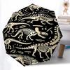 1pc Dinosaur Skeleton Tapestry Automatic Folding Practical Umbrella - 3 Folding Design, Vivid Cartoon Pattern, Suitable for Outdoor Activities, A Gift