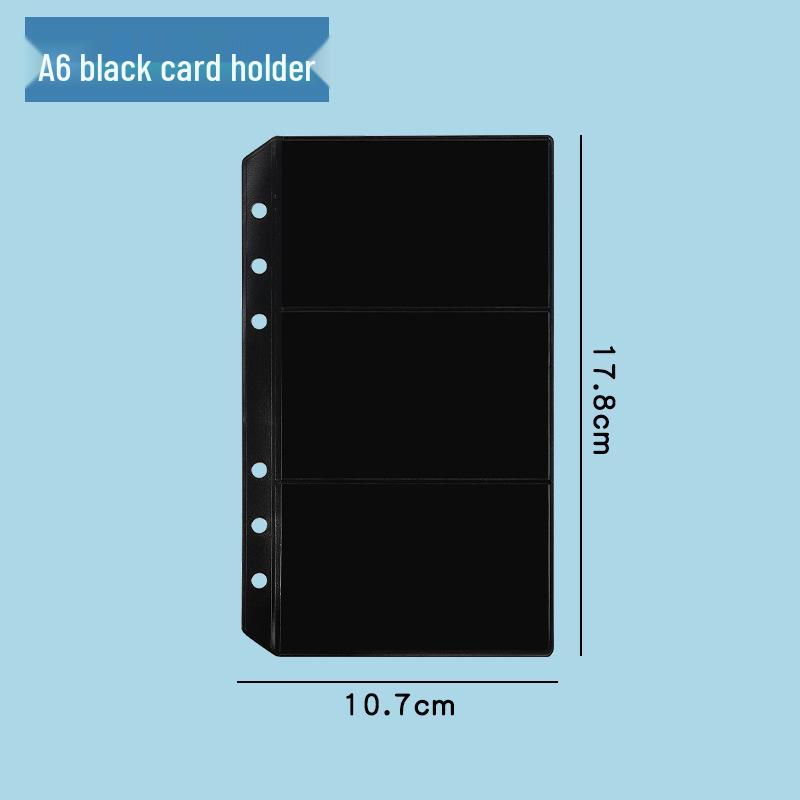 A5/A6 Multi-spec Transparent 6-Hole Zipper Loose-Leaf Notebook & Ticket Planner PVC Storage Bag