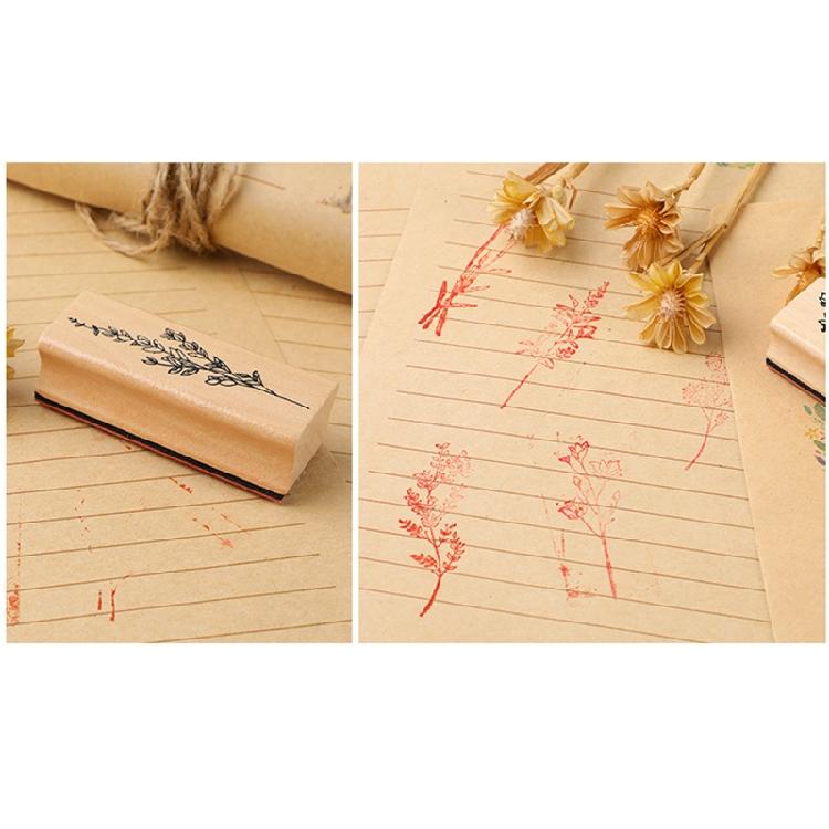 8 Stück Vintage Holzstempel Blumen Gummi Stempel für Kartenherstellung DIY Kunsthandwerk