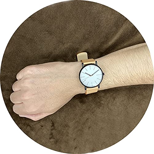 SKAGEN Men's Signature Light Brown Leather Watch SKW6352box [Parallel Import]