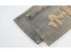 Used Ripped Slim Straight Jeans: Unisex Retro Nischendesign