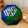 West Bromwich Albion FC Automatic 3‑Fold Umbrella 8‑Rib Windproof Folding Umbrella Sun Rain Protection For Outdoor Travel Daily Use