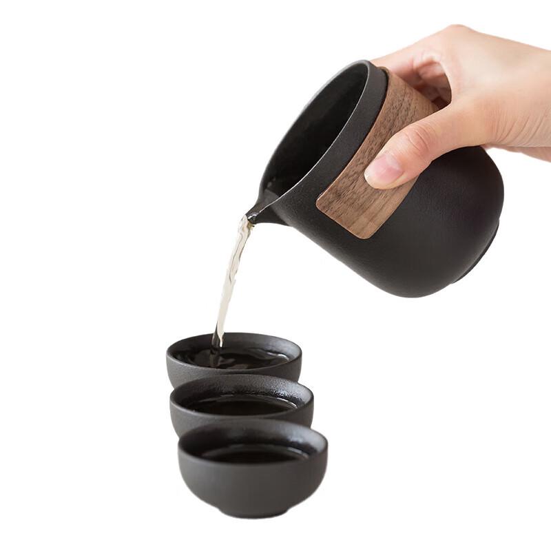 Tao Ding Xuan Ceramic Travel Tea Set (1 Pot, 4 Cups)