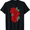 Rote Rosen, Blumen Gartenarbeit Tattoo T-Shirt