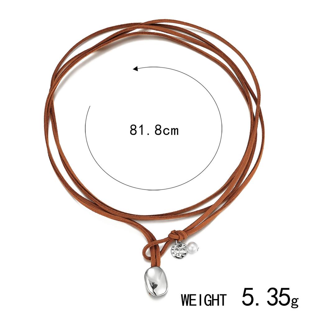 Fashion Necklace Double-Layer Wrapped Neck Chain, Retro Simple Choker Collarbone Chain Necklace