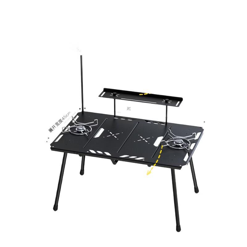 OIMG Portable Aluminum Alloy Quad-Fold Camping Table