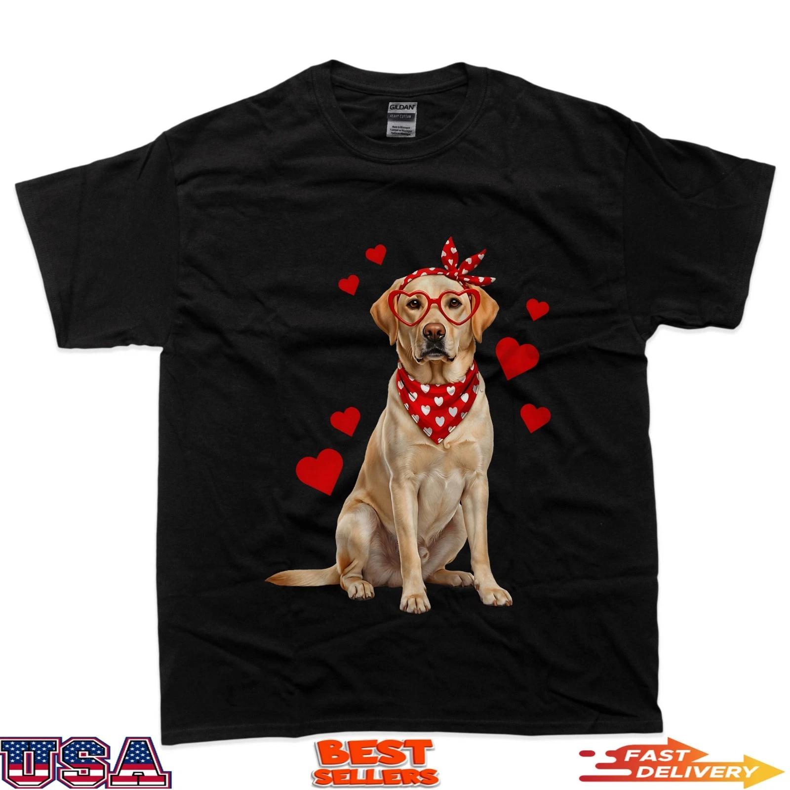 Labrador Retriever Valentines Day Dog Lover Heart T-Shirt 4XL