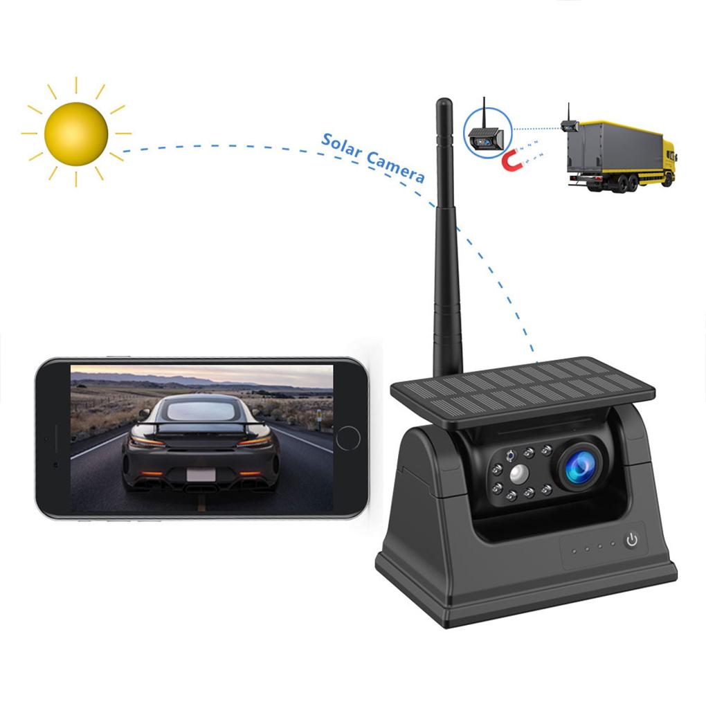 Solar WiFi Magnetic Camera For IPhone Rear View Camera Wireless Camera Reverse Camera Moni-tor