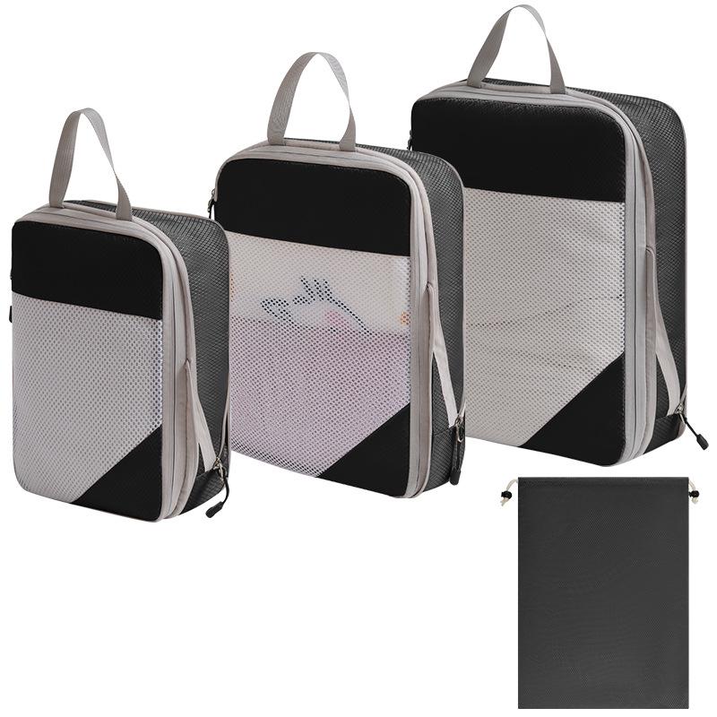 7-Piece Travel Compression Organizer Set for Clothes, Shoes, and Cosmetics