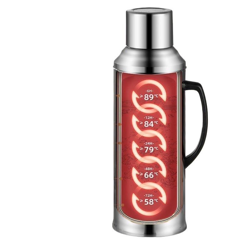 Large Capacity Stainless Steel Thermos Flask with Double Layer Insulation and Glass Liner