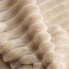 Solid Color Ribbed Flannel Blanket - Coral Fleece Yoga & Air Conditioning Gift