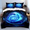 Abstract Blue Energy Sphere Decor Soft Comfortable Duvet Cover Bedding Set Included 1*Duvet Cover & 2*Pillowcases, Gift