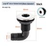 90° Marine Sewage Drain Outlet for Yacht Hull - Black/White