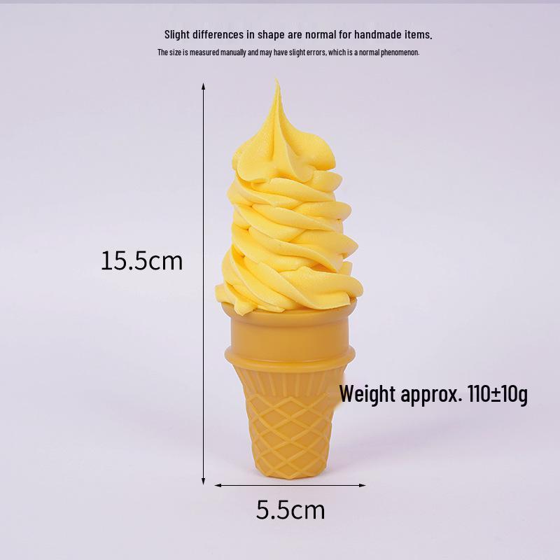

Simulation Ice Cream Cone Prop: Crispy Sweet Cone Model for Night Market Stall or Dessert Decor 14 cm