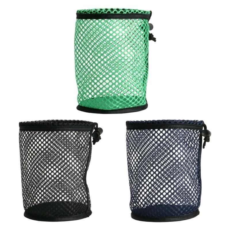 3 Piece/set Lightweight Nylon Mesh Golf Ball Bags Storage Organiser Case for Organized Storage and Adjustable Strap