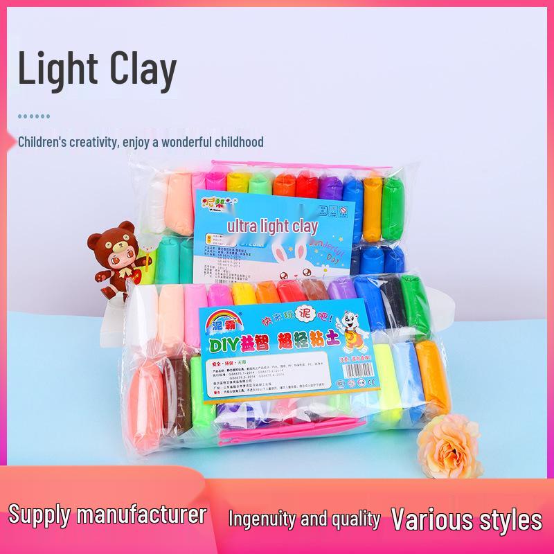 

Набор Суперлегкой Глины - 12 или 24 Цвета для Детской DIY Творческой Игры 12 Colors Super Light Clay