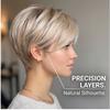 Leichte kurze gerade synthetische Perücke für Damen, Braun-Gold Seitenscheitel, Natürlicher Look, Atmungsaktive Kappe für den täglichen Gebrauch & Freizeit, Sofort lieferbar