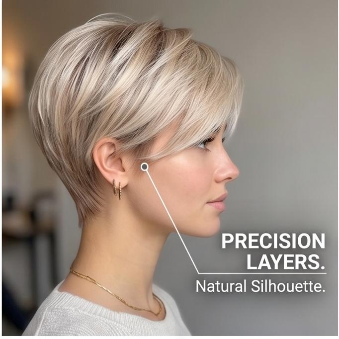 Leichte kurze gerade synthetische Perücke für Damen, Braun-Gold Seitenscheitel, Natürlicher Look, Atmungsaktive Kappe für den täglichen Gebrauch & Freizeit, Sofort lieferbar