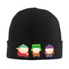 Toucas de Tricô Cartoon South-Parks para Mulheres Homens Gorros Toucas de Lã Chapéus de Inverno Acrílico Cartman Kyle Stan Toucas de Crochê