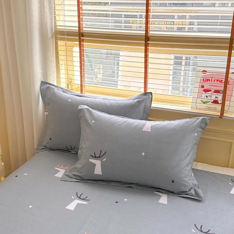 100%Cotton Pillowcases Pair Pack Cotton Pillowcases for Home Use 48x74cm Pillow Case Skin-friendly Comfortable 2pcs pillowcases
