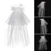 Sheer Veil Bridal Veil Bride Gift, Bridal Shower, Wedding Veil White Bowknot