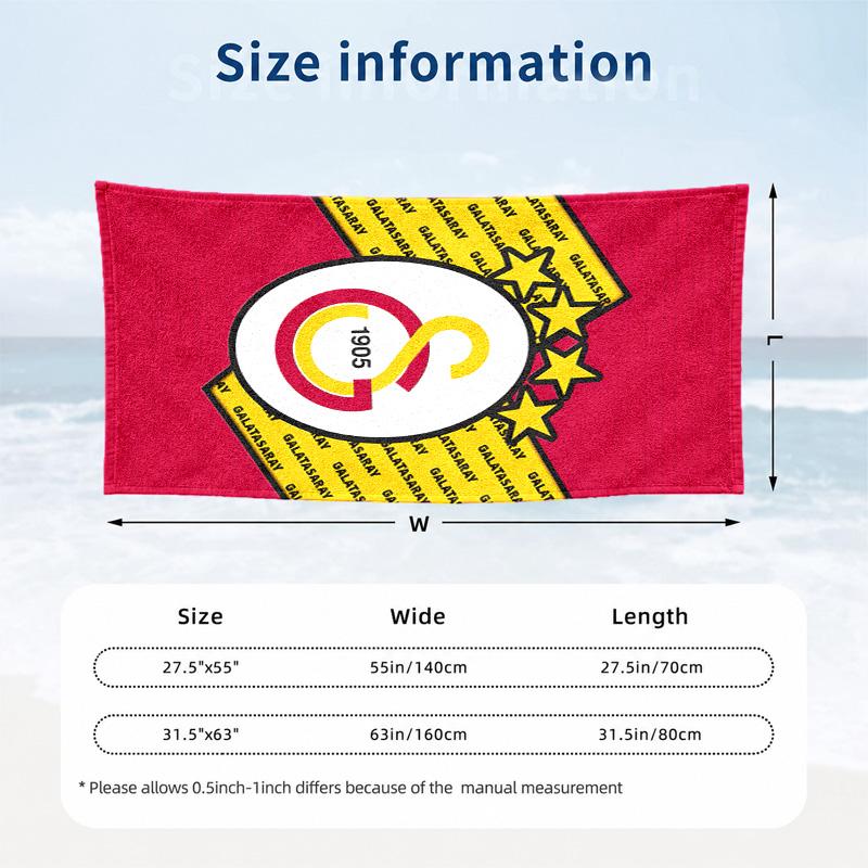Galatasaray Microfiber Beach Towel Quick Dry Sand Free Lightweight Beach Towels for Travel Swimming Camping