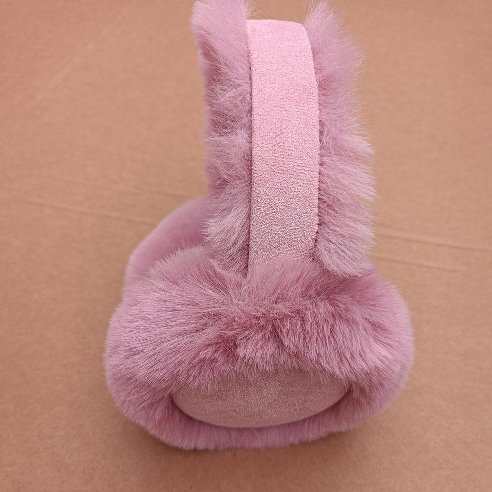 Warm Foldable Earflaps Soft Suede Faux Fur Ear-Muffs Fashion Plush Earmuffs Outdoor