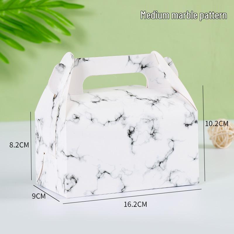 Medium Handheld Pastry & Mousse Tart Box for Takeout or Gift Packaging