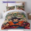 Dragon Ball Action Pose Bedding Set Anime Duvet Cover Polyester Soft Bed Linen Bedroom Set -QJY
